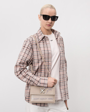 Off-White Beige leather bag Jitney 1.4 OWNP062S26LEA001