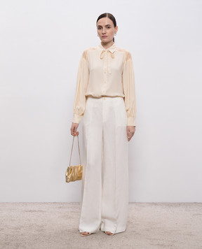 Twinset Beige blouse with lace 261TP2591