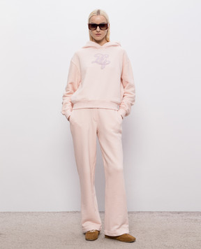 Dolce&Gabbana Pink hoodie with monogram patch F9S47ZGDDMI