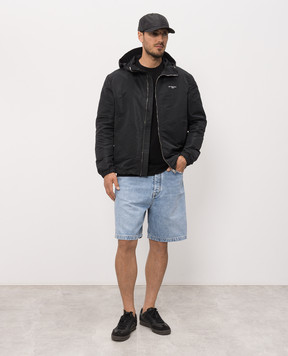 Givenchy Black T-shirt with logo patch BM71NK3YSJ