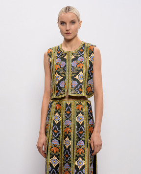 Alemais Oasira green top with slits 6490T