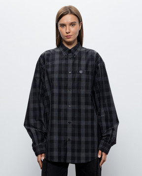 Vetements Black checkered shirt MH27SH059BCw