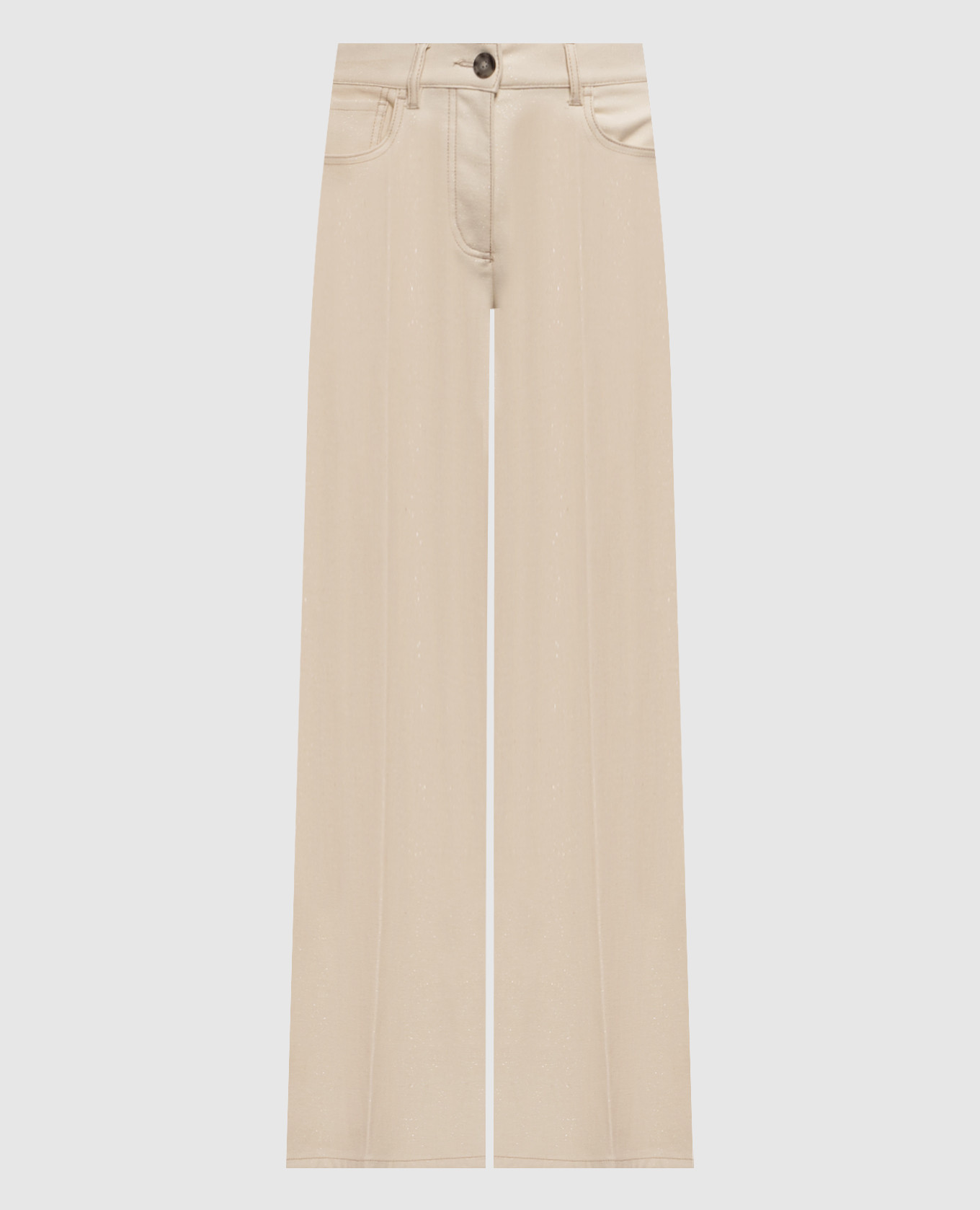 Beige jeans with lurex