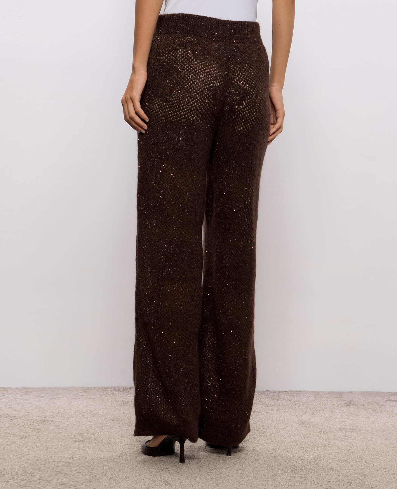 Brown pants with lurex Brunello Cucinelli 3