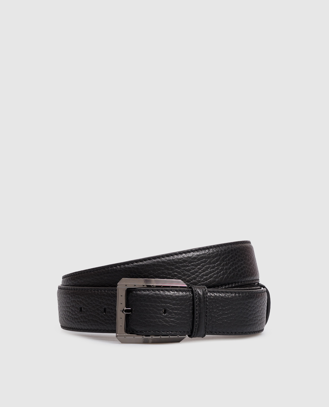 Black leather belt Stefano Ricci