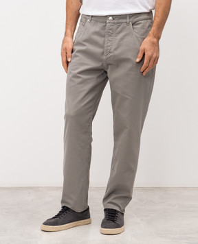 Brunello Cucinelli Grey pants with logo M252DF1010