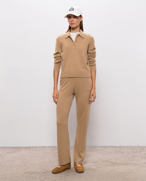 Sporty & Rich Ivana brown cashmere and wool pants PA02785327BR24