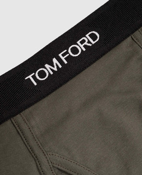 Tom Ford Khaki briefs with logo pattern T4LC31040