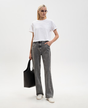 Twinset Black jeans with a worn effect 261AP2362