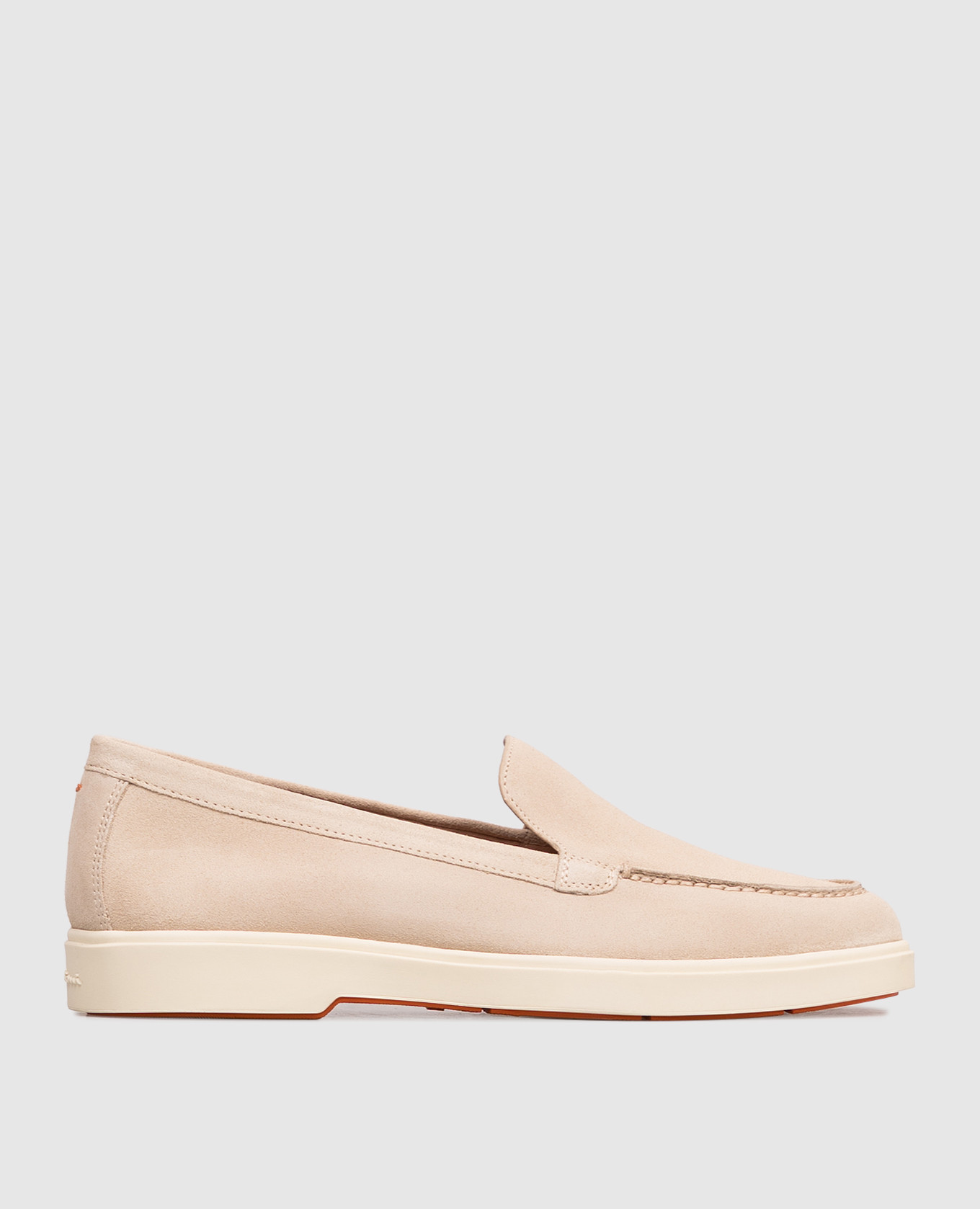 Beige suede loafers