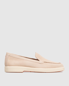Santoni Beige suede loafers WUYA58856TISNPYL