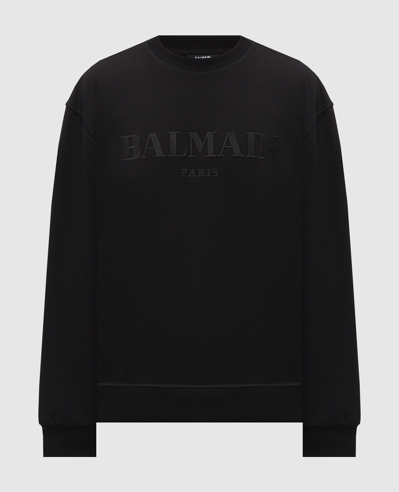 Black sweatshirt with logo embroidery