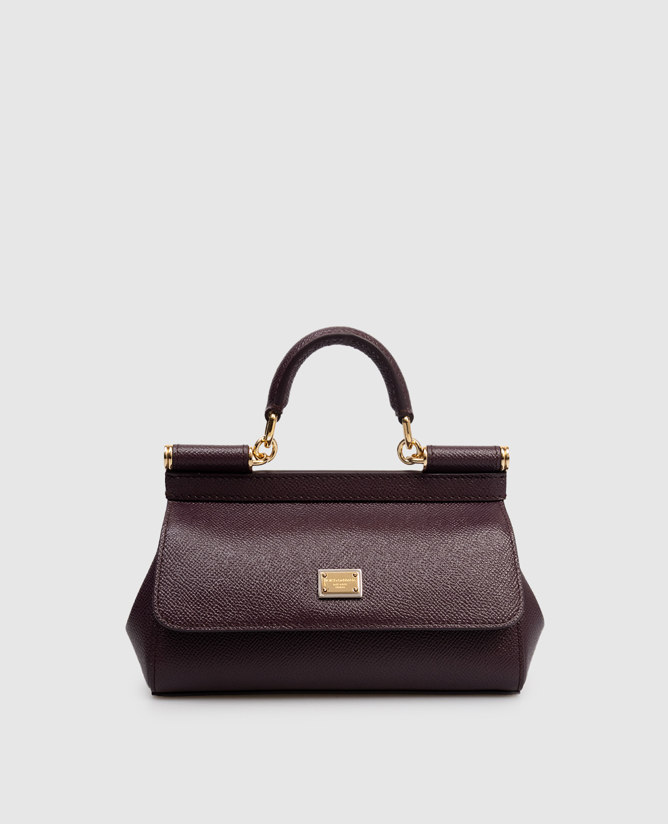 

Sicily purple leather mini bag with logo Dolce&Gabbana, Violet