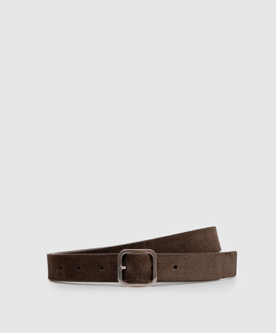 Brauner Wildledergürtel Quadra