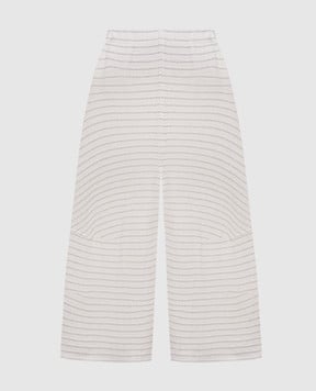 BOBOUTIC Ivory silk and linen culottes 5024