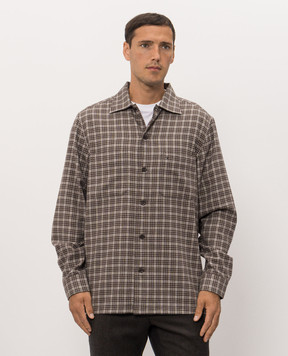 Stefano Ricci Brown cashmere check shirt SP008456BN3226