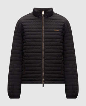 Versace Blue down jacket with logo embroidery 10255611A17365