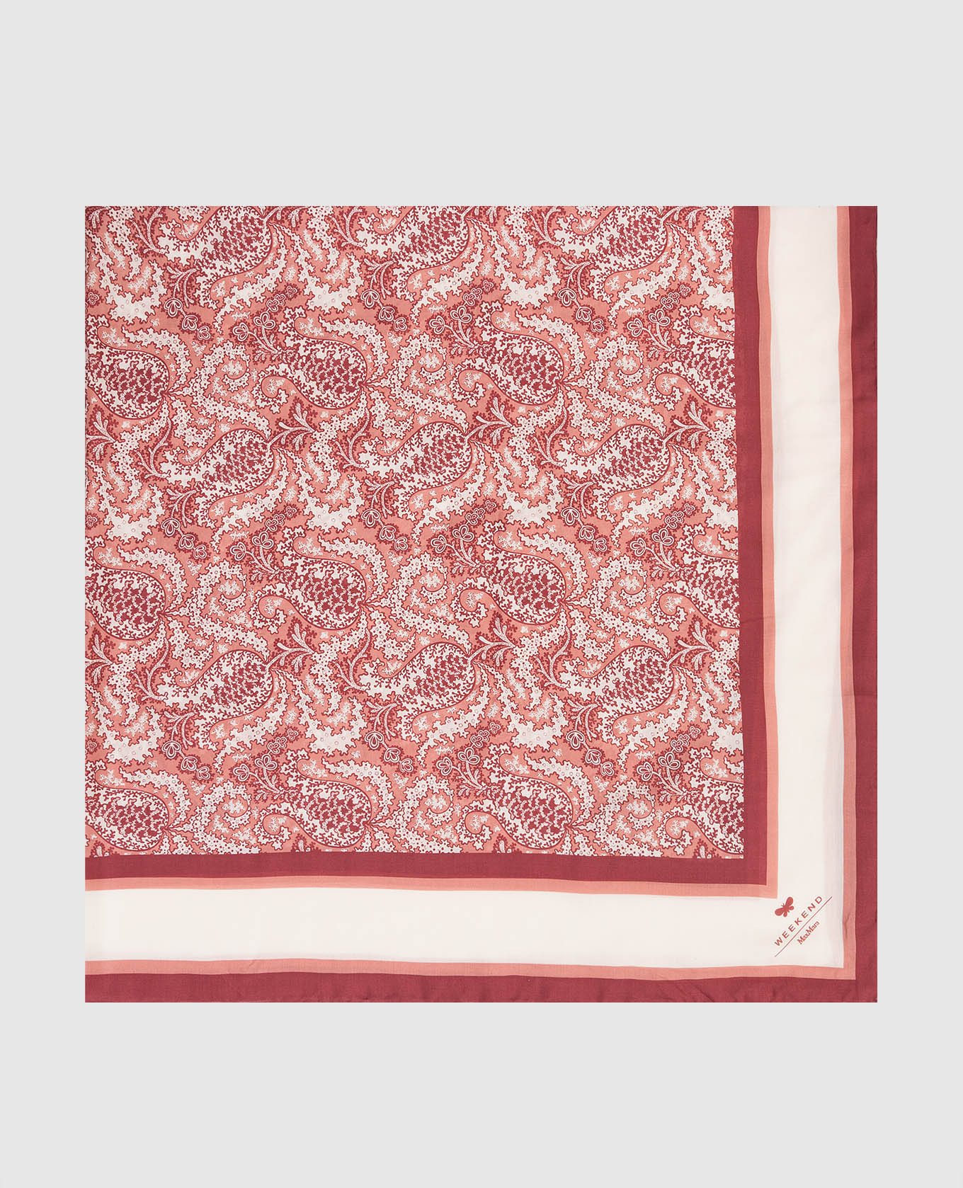 

Burgundy SARONG scarf with paisley print silk Max Mara Weekend