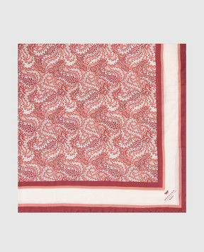 Max Mara Weekend Burgundy SARONG scarf with paisley print silk WKASARONG