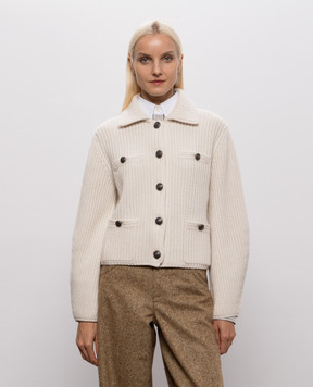 Brunello Cucinelli Ivory cashmere cardigan M52538506