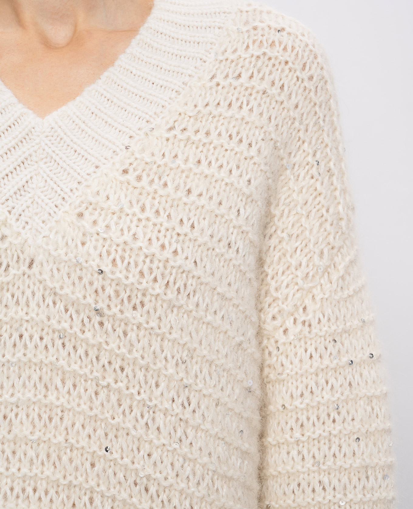 

White alpaca wool pullover Peserico