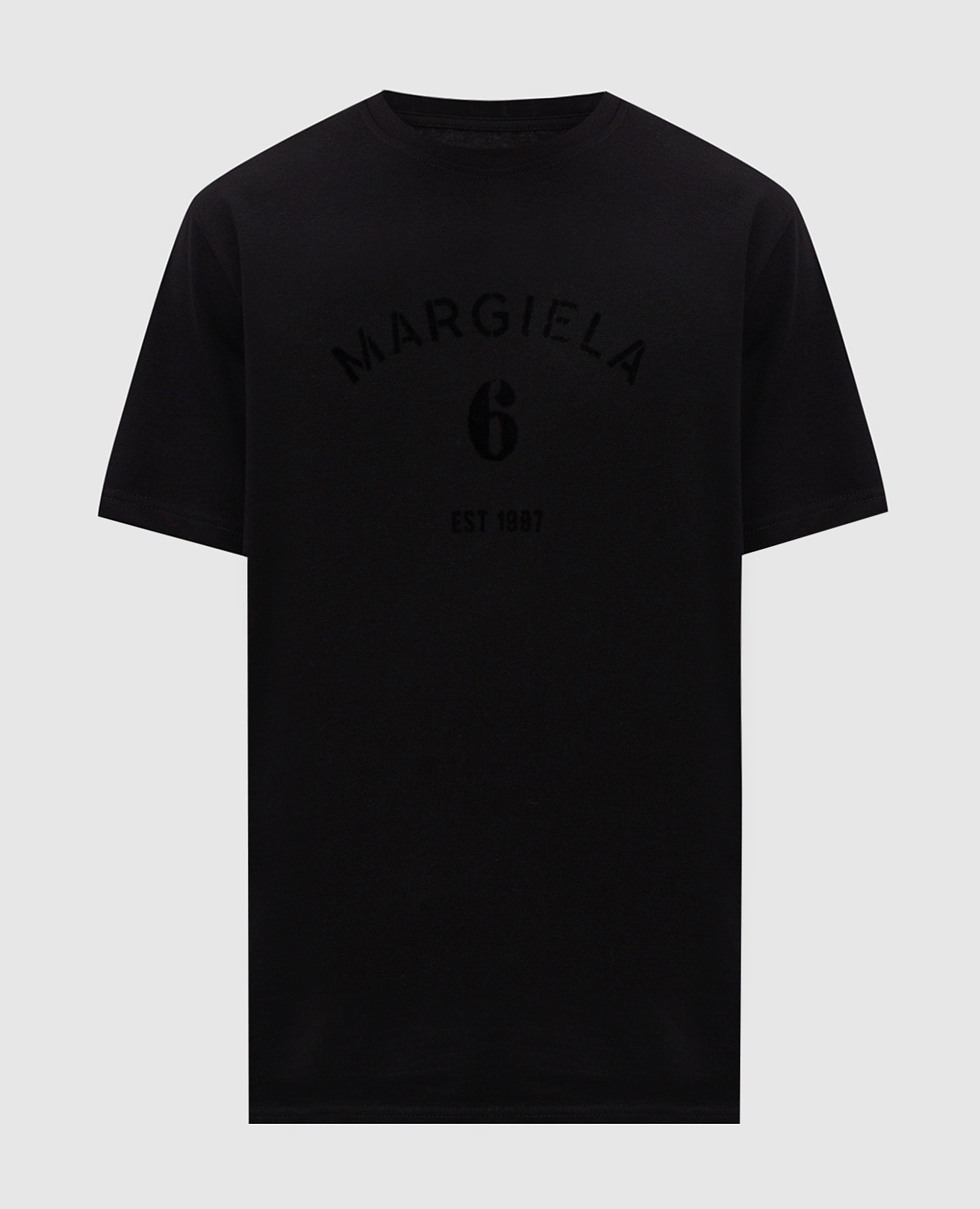 Black t-shirt with logo print