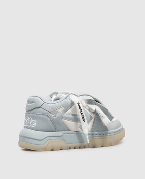 Off-White OOO Chunky blue leather sneakers OF05743455
