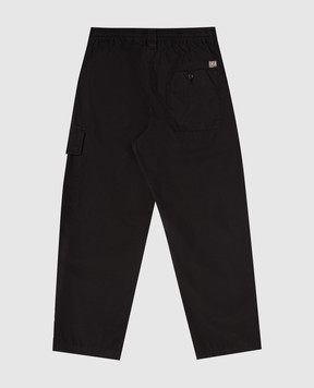 C.P. Company Children's black pants with logo patch CUP014LLC051014