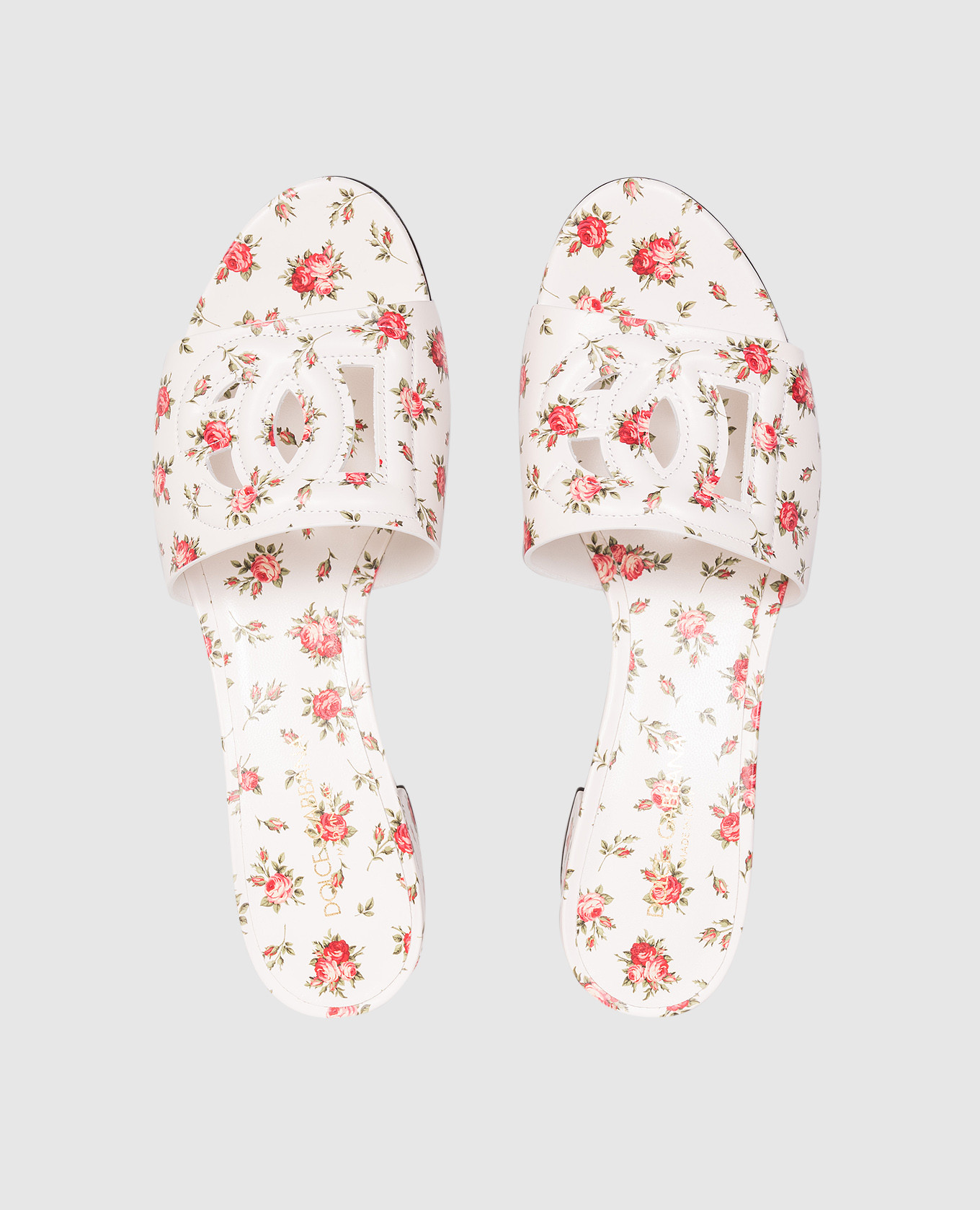 White printed leather mules Dolce&Gabbana 4