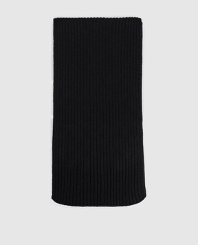 Cashmere&Whiskey Black merino wool scarf 140