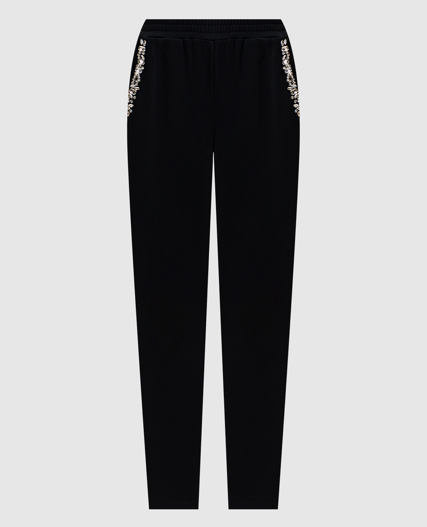 Black sweatpants with crystals
