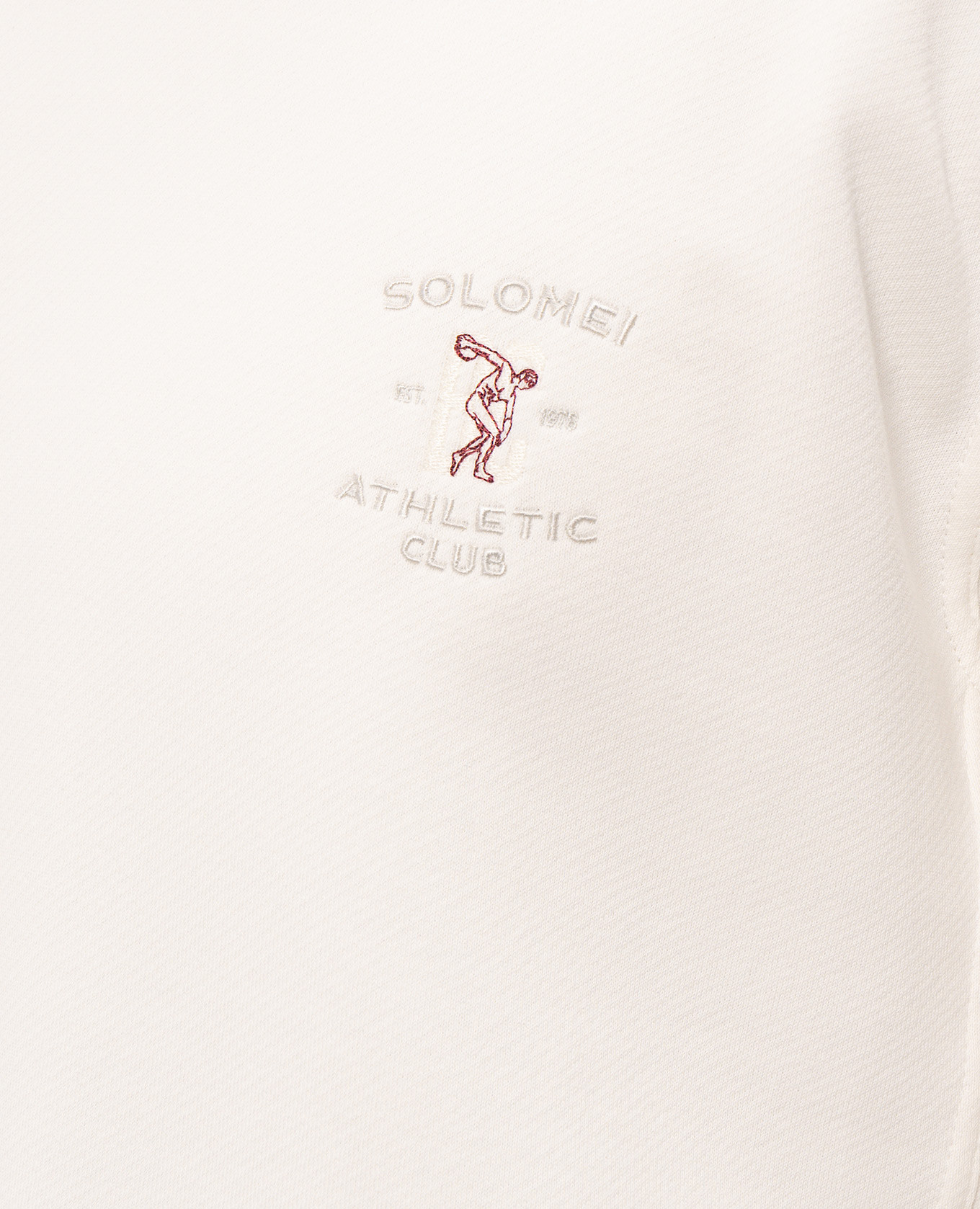 Ivory sweatshirt with embroidery Brunello Cucinelli 5