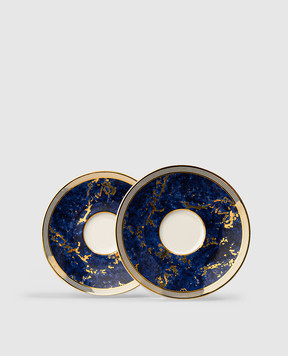Stefano Ricci Set of porcelain coffee cups and saucers OTC002LAPIS2