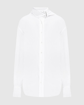 Brunello Cucinelli White shirt with a monil chain MP091M2I16