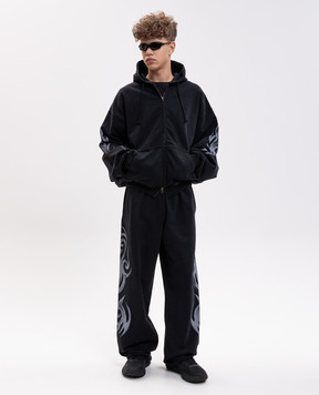 Vetements Black sports jacket with print MH27ZU154B