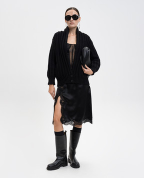 Dolce&Gabbana Black wool cardigan FXVCWTJCVZ2