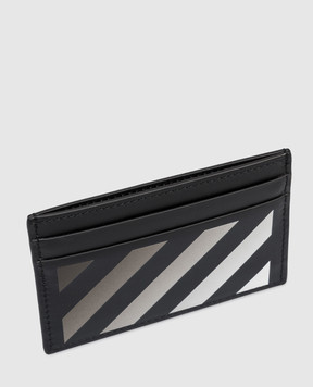 Off-White Black leather cardholder Diag OWND04DC99LEA001