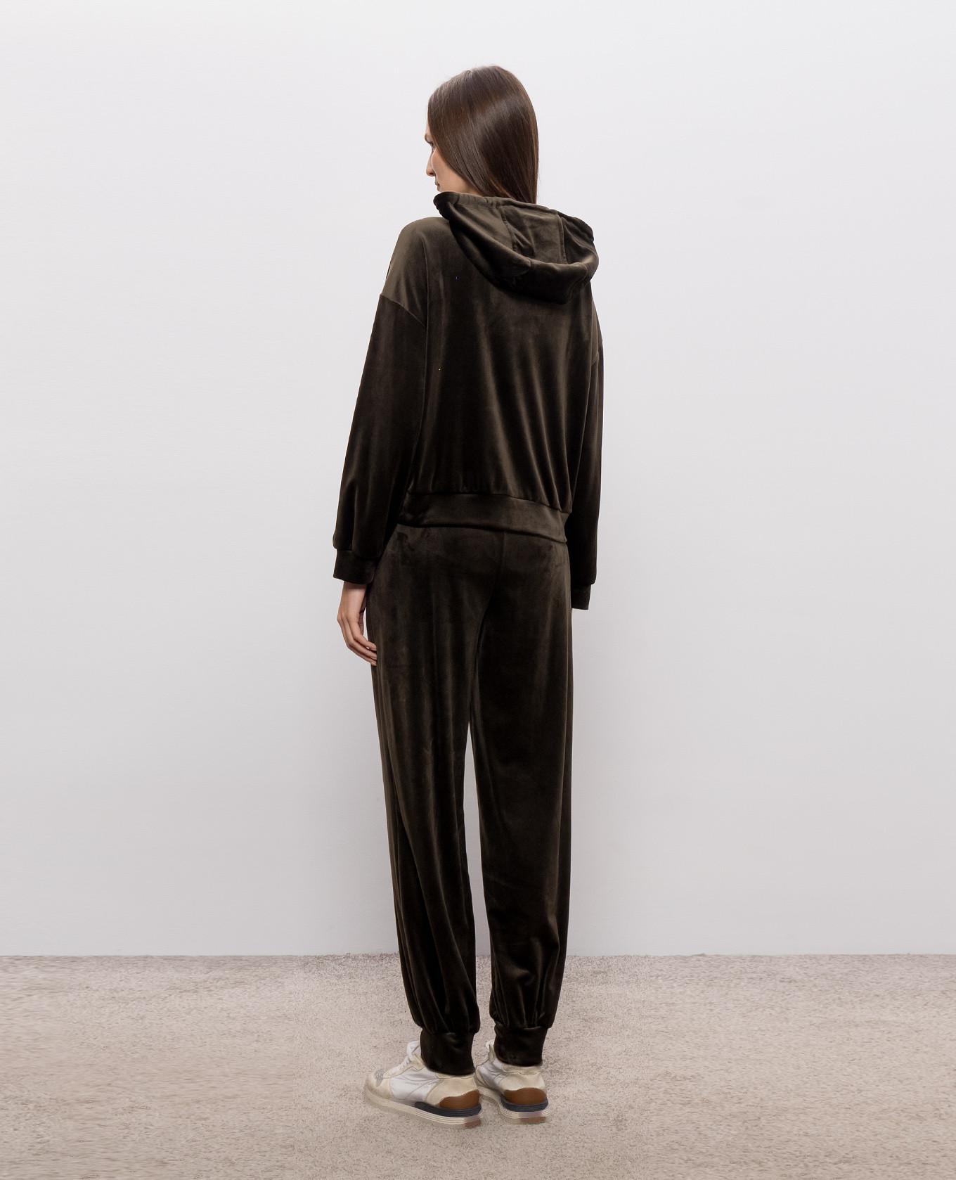 Khaki velour tracksuit Twinset 4