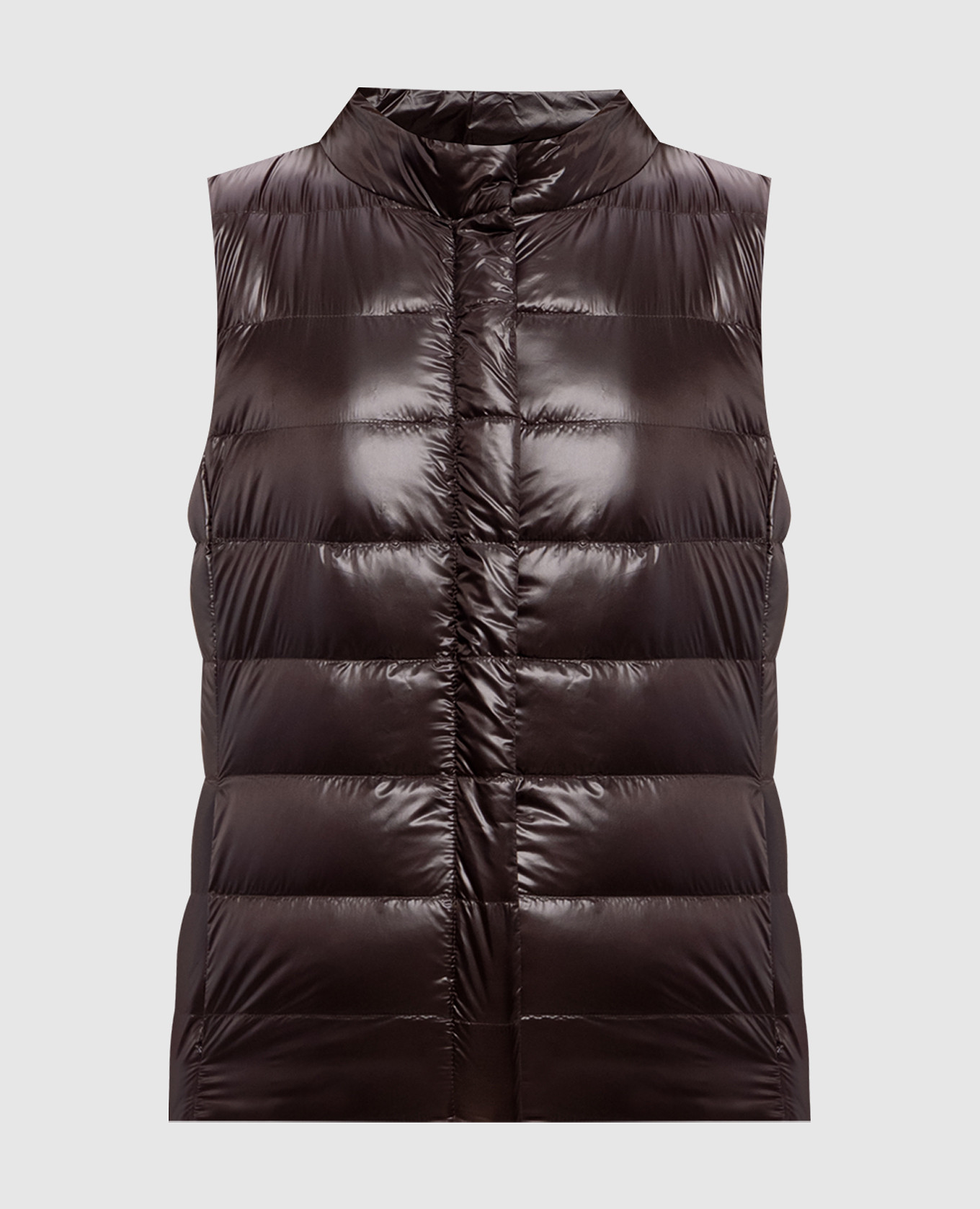 Brown down vest GIULIA