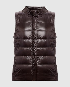 Herno Brown down vest GIULIA PI0661DIC12017Z