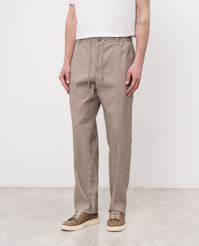 MooRER ADAMSON beige linen pants ADAMSONFSW