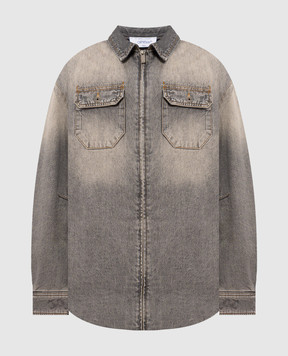 Off-White Gray denim shirt jacket 44MYD05WF26D001