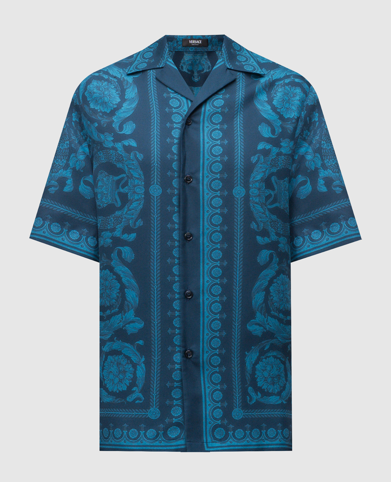 Blue Barrocco silk shirt