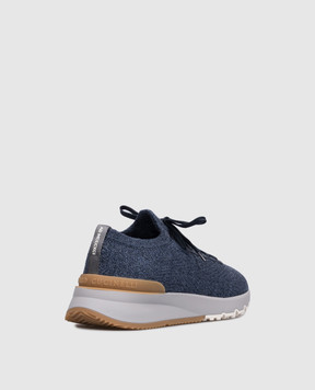 Brunello Cucinelli Blue insulated wool sneakers MZUWLBO253