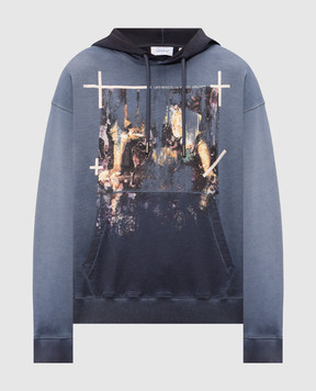 Off-White Narciso blue hoodie 44MBB12NF26F00A