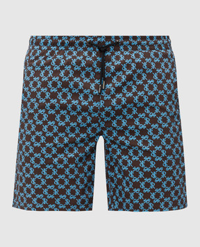 Stefano Ricci Black monogram print swim shorts M6B6200050B65404