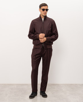 CAPOBIANCO Burgundy wool and cashmere tracksuit 21M476FA0021M808FA00