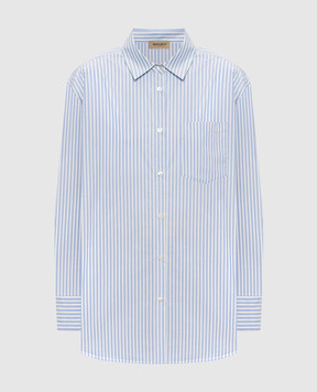 Woolrich Blue striped shirt CFWWSI2022FRUT5378