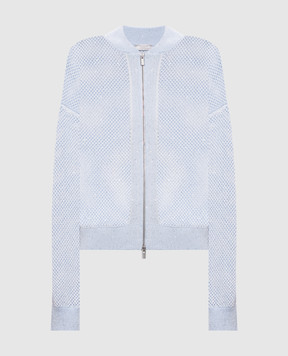 Peserico Blue openwork cardigan with sequins A99033F129234R