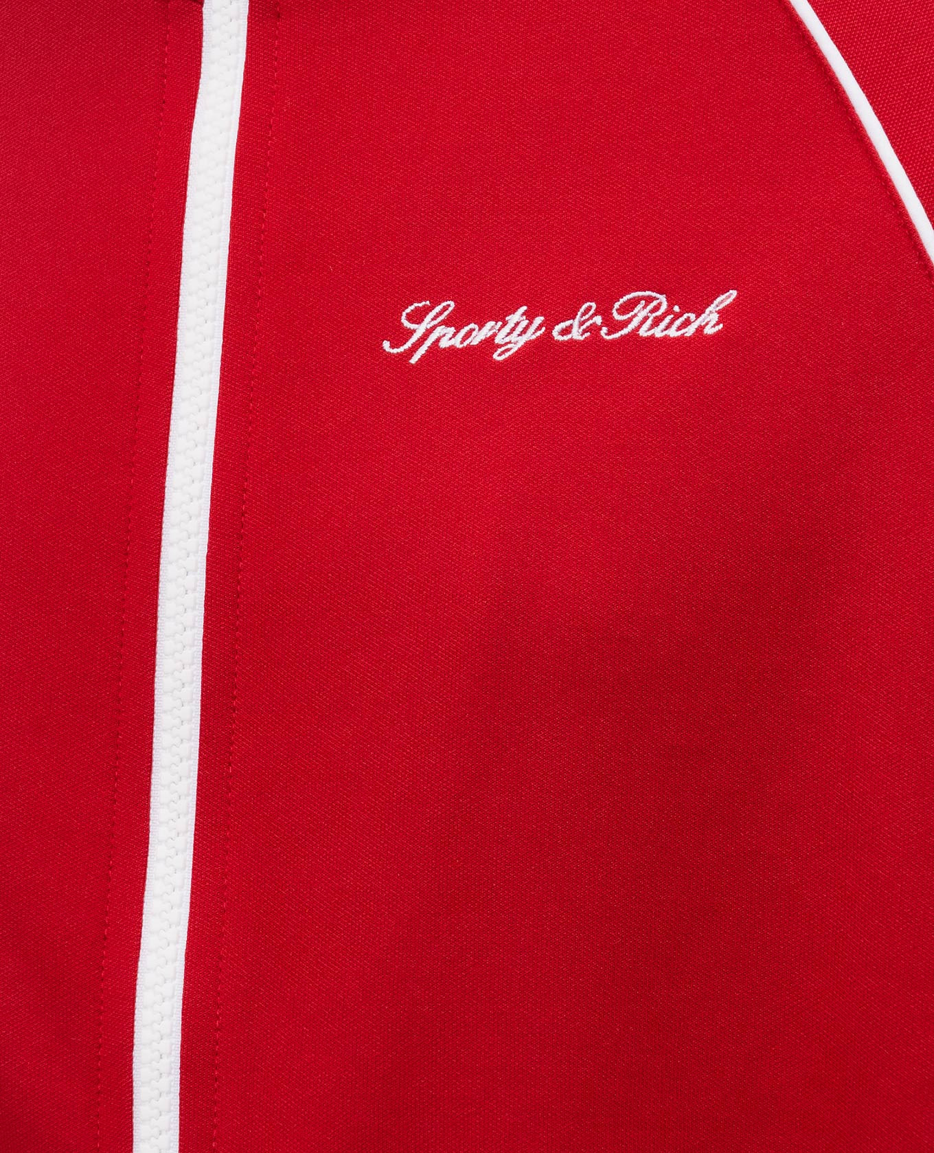 Red sports jacket with logo embroidery Sporty & Rich 5